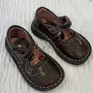 Carole Little Dark Brown Kids Mary Jane Shoes